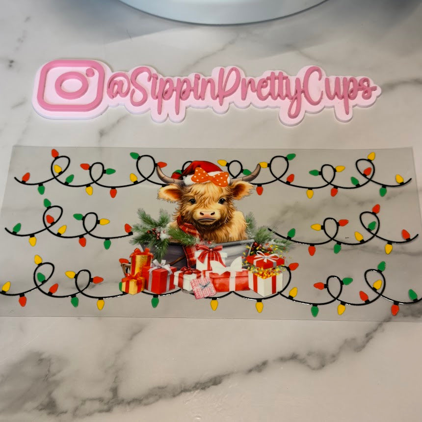 Christmas / Highland Cow Presents and Lights