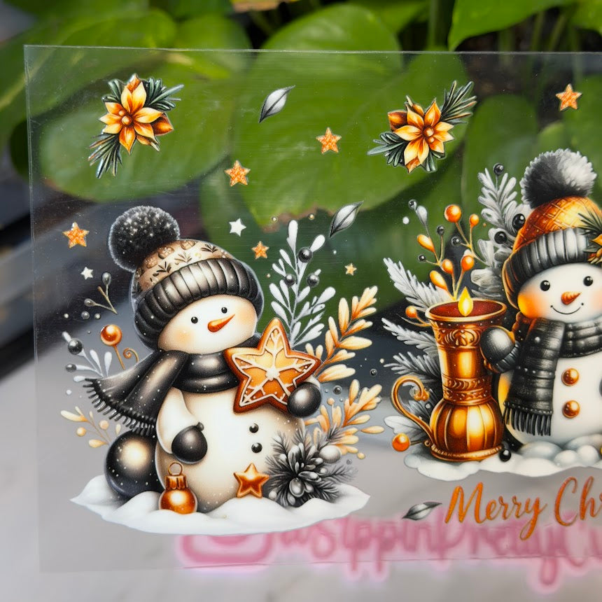 Christmas / Esthetic Snowman gold and black