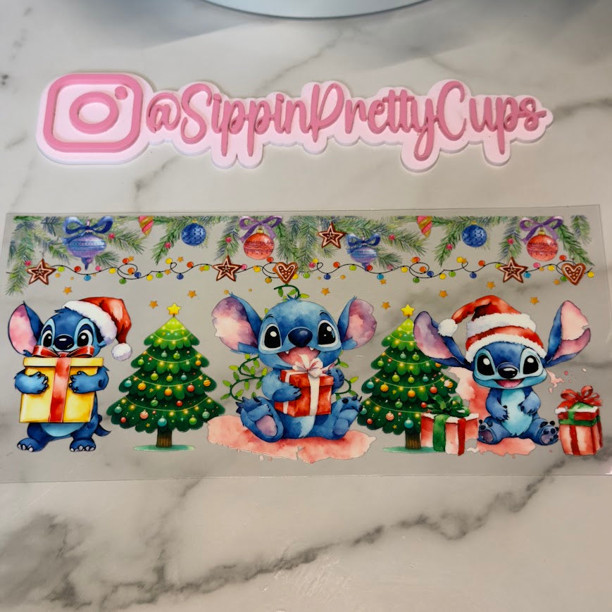Christmas / Stitch Trees and Presents Ornaments top