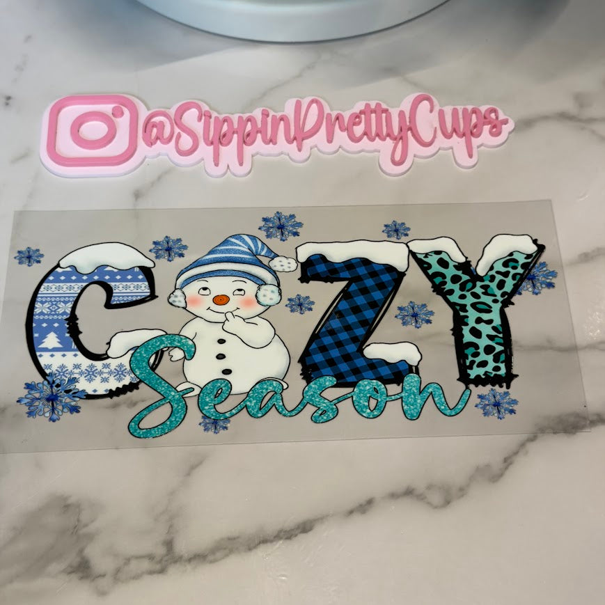 Christmas / Blue Cozy Season Snowman
