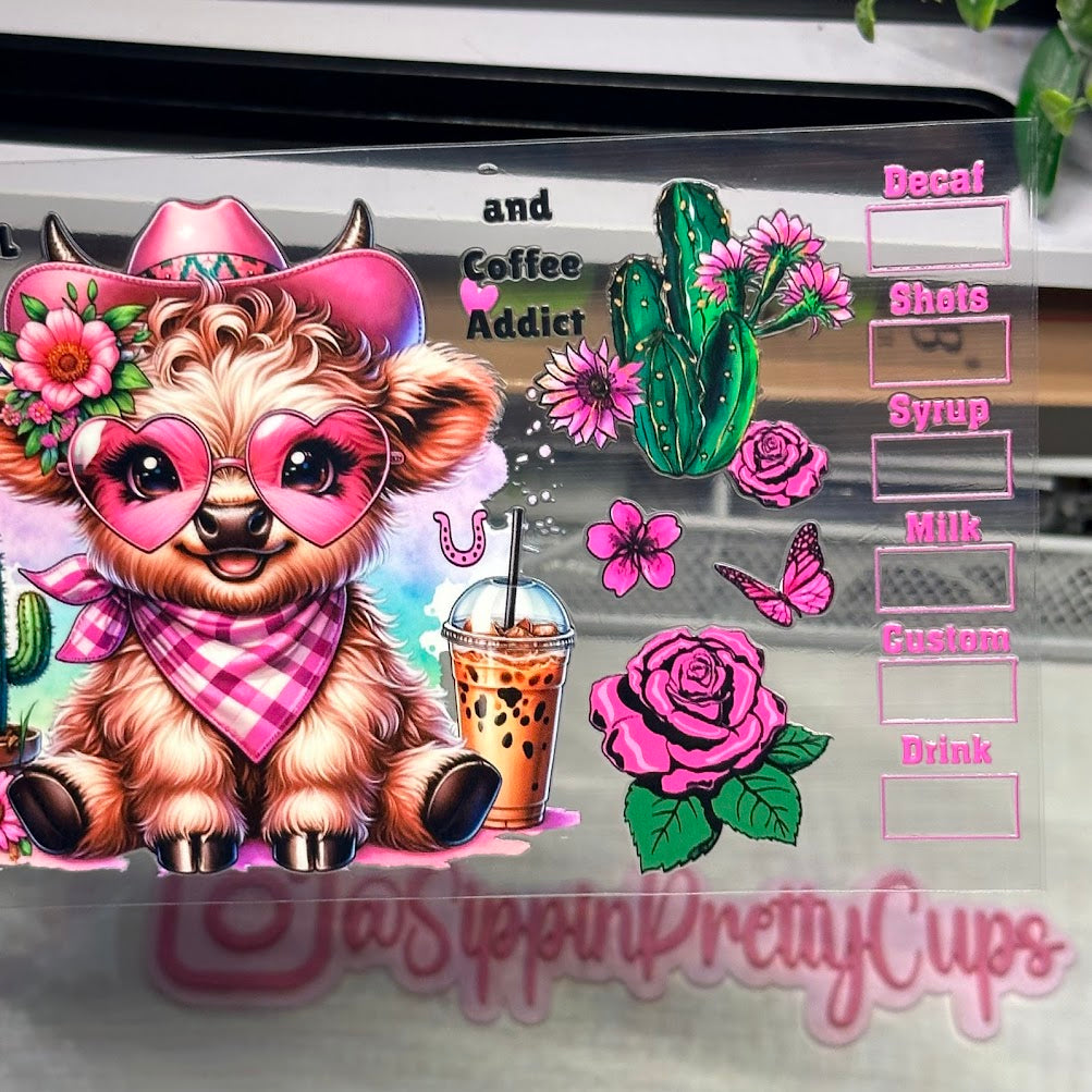 Cow Girl Western Pink Starbucks Coffee
