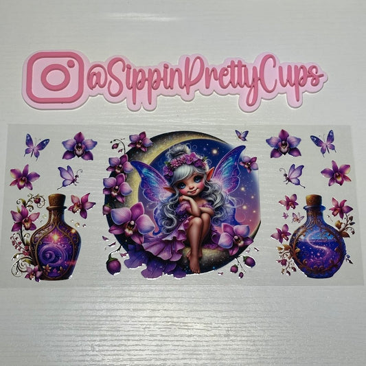 Girly / Purple Fairy Potion and Flowers