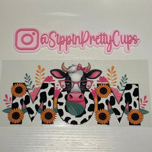 Cow Print Sun Flower Cow Mom
