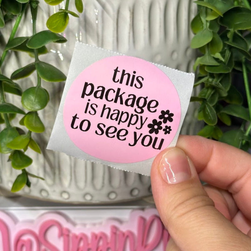 This package is happy to see you flowers