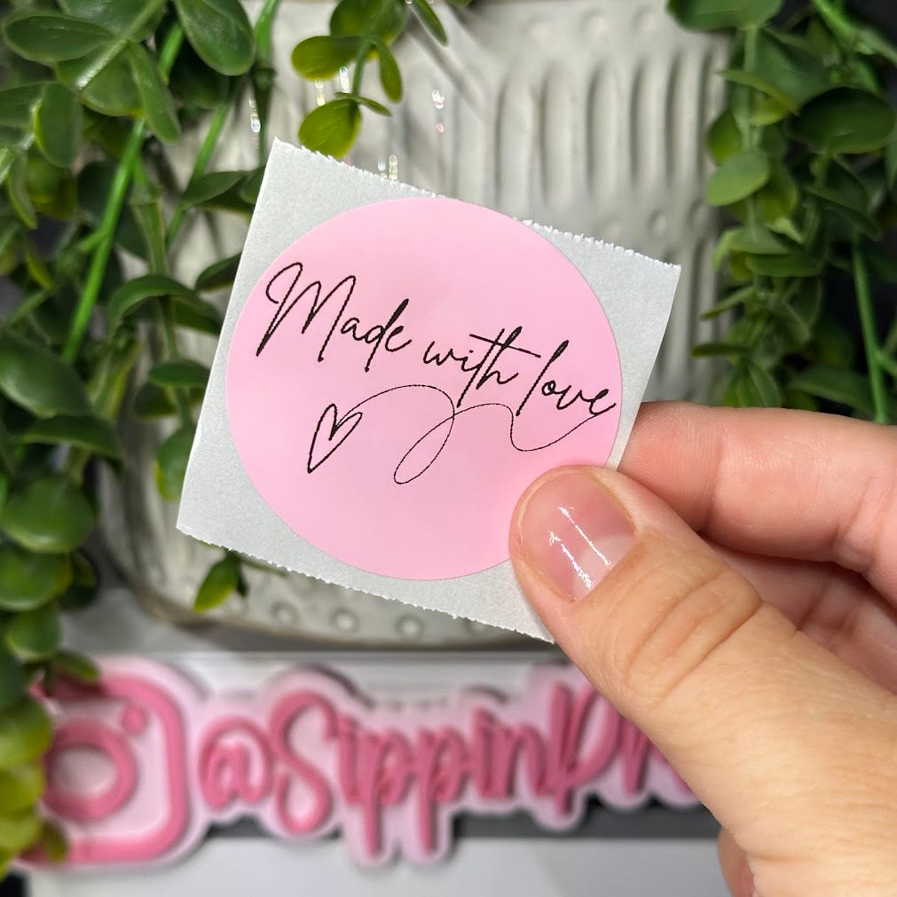 Made with Love Heart Cursive
