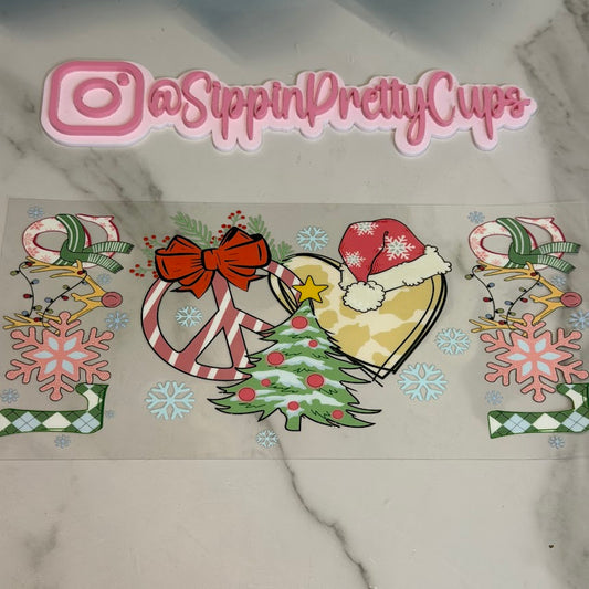 Christmas / Pink Peace Sign Christmas