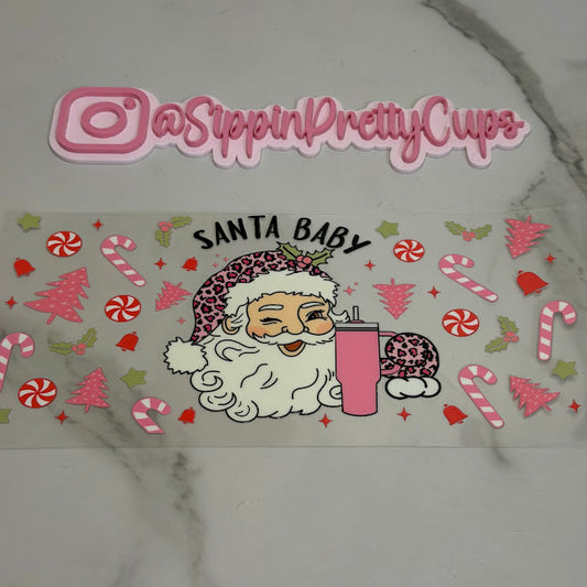 Christmas / Pink Santa Baby Tumbler