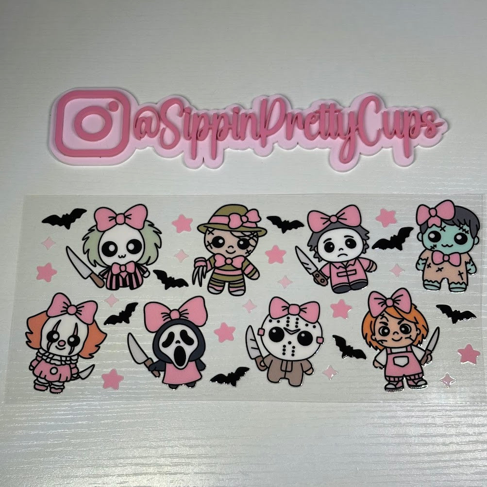 Halloween Pink Girly characters with Bows